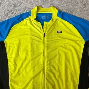 SUGOI Neon Yellow and Blue Cycling Jersey
